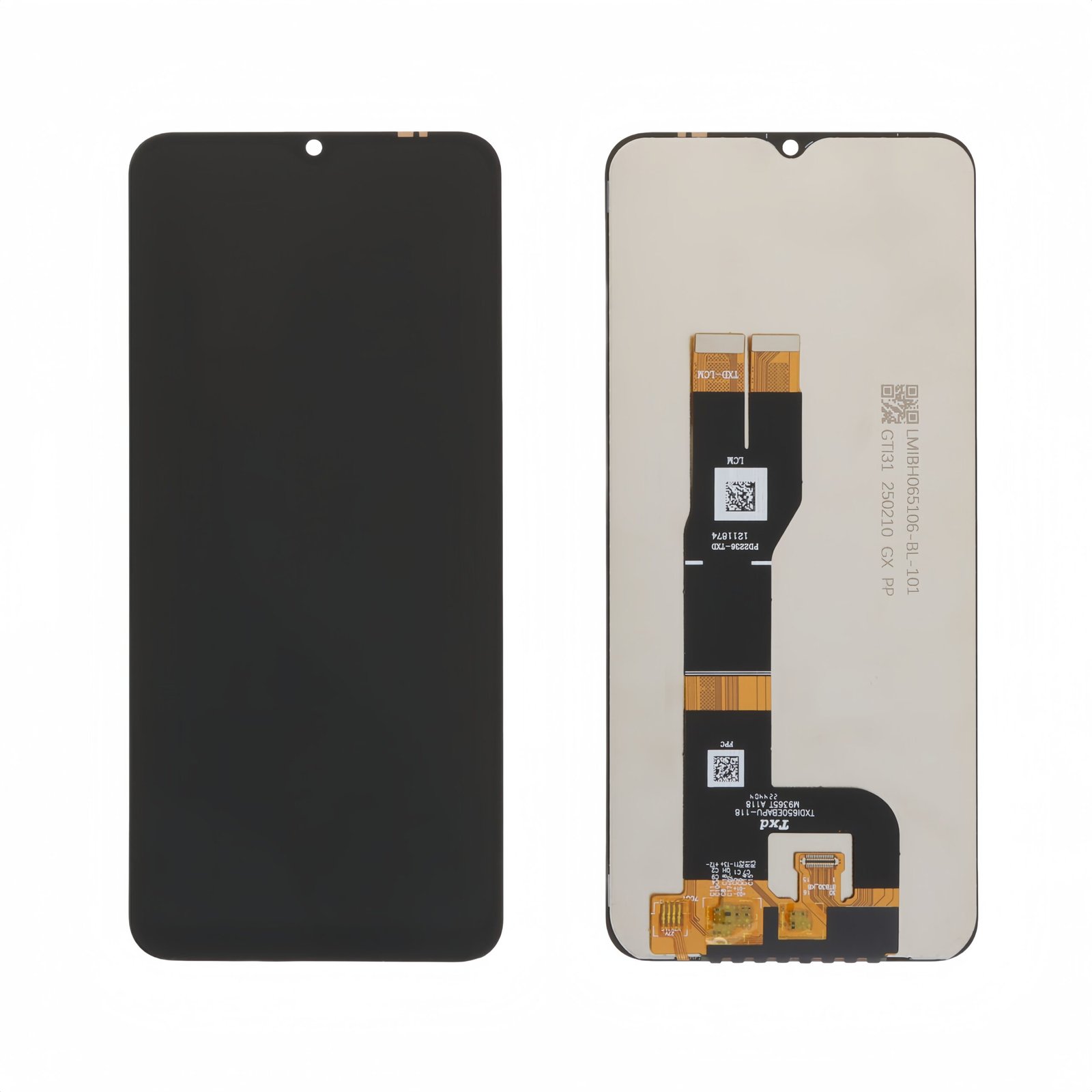 Pantalla Vivo Y02 2022 negro sin marco LCD + Táctil Completo EXCELLENT