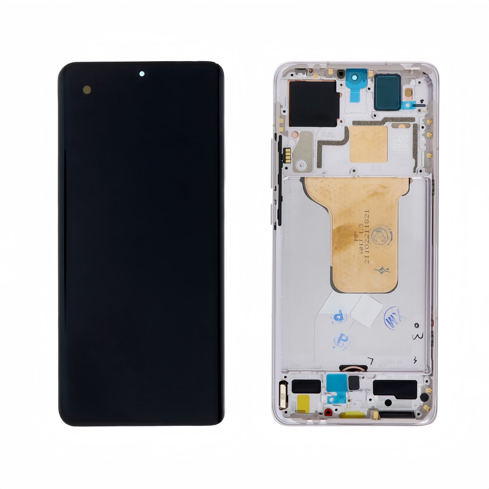 Pantalla Xiaomi MI 12/MI 12X/MI 12S (5G 2022) Lila/Plateado con marco SERVICE PACK