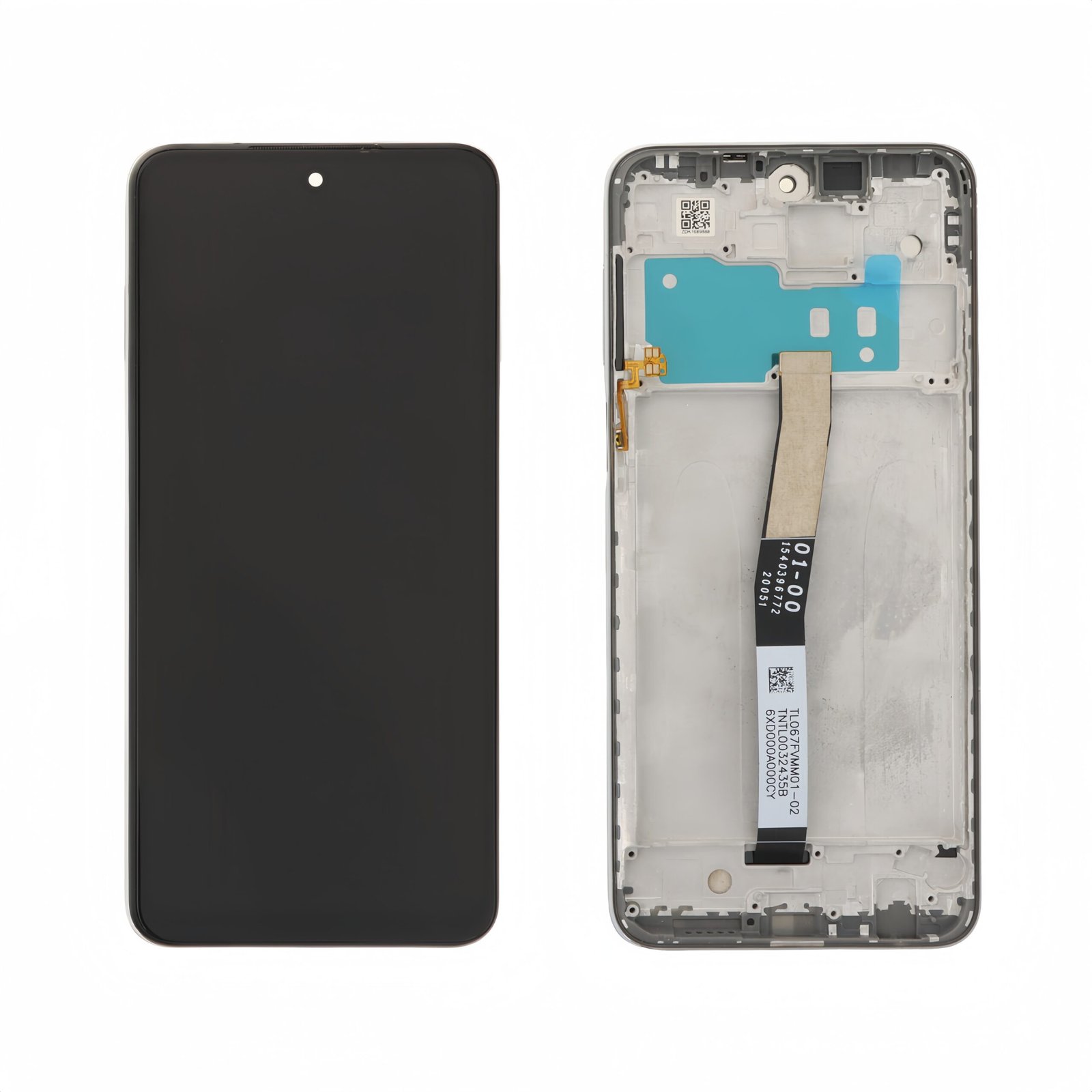 Pantalla Xiaomi Redmi Note 9S/Note 9 Pro Plateado con marco Completa LCD + Táctil