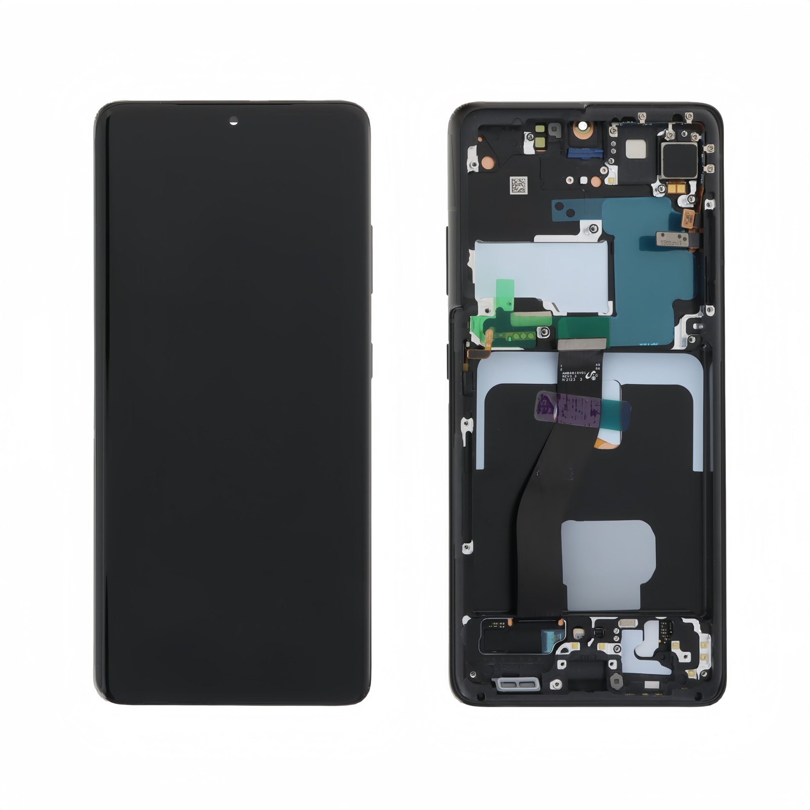 "Pre-Assembled Frame" Pantalla Samsung Galaxy S21 Ultra (SM-S998B) con marco Negro LCD + Táctil Completo SERVICE PACK (Marco Premontado)