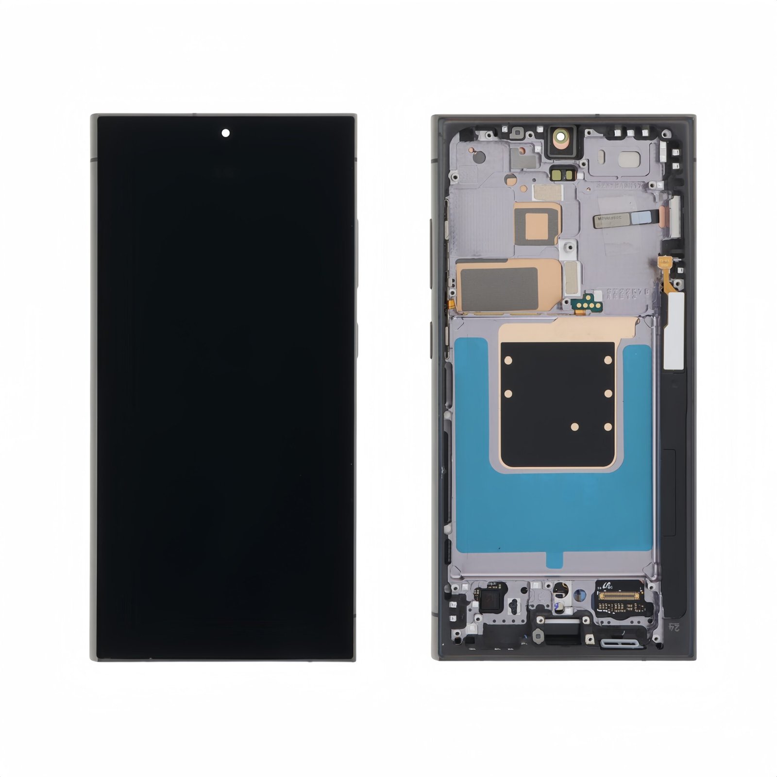 "Pre-Assembled Frame" Pantalla Samsung Galaxy S24 Ultra (SM-S928B) con marco Negro LCD + Táctil Completo SERVICE PACK (Marco Premontado)