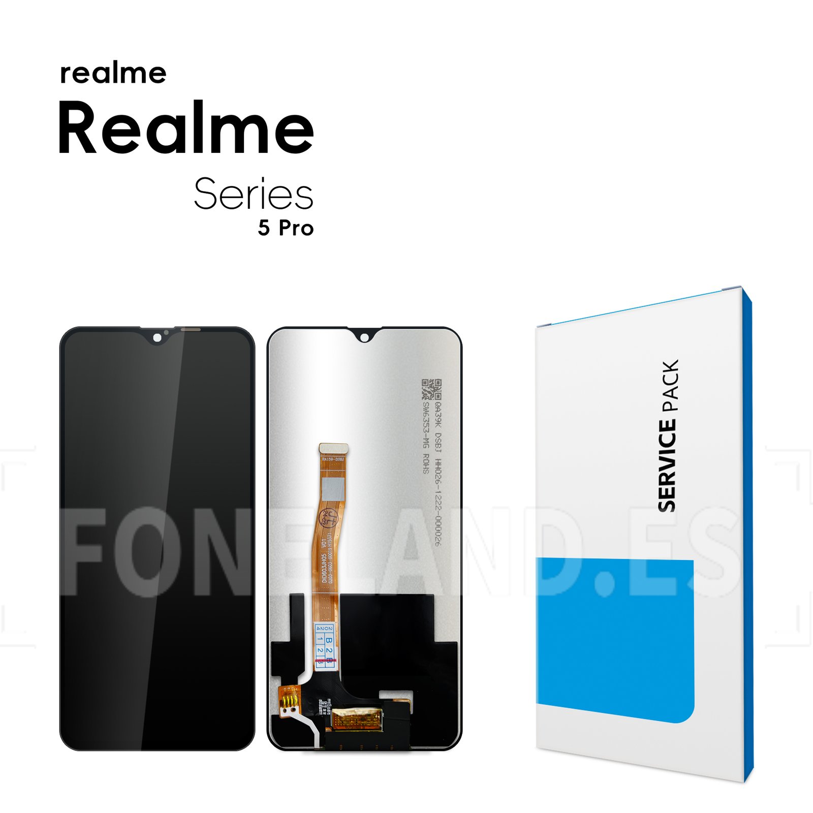 Pantalla Realme 5 Pro (RMX1971) sin marco LCD + Táctil Completo SERVICE PACK
