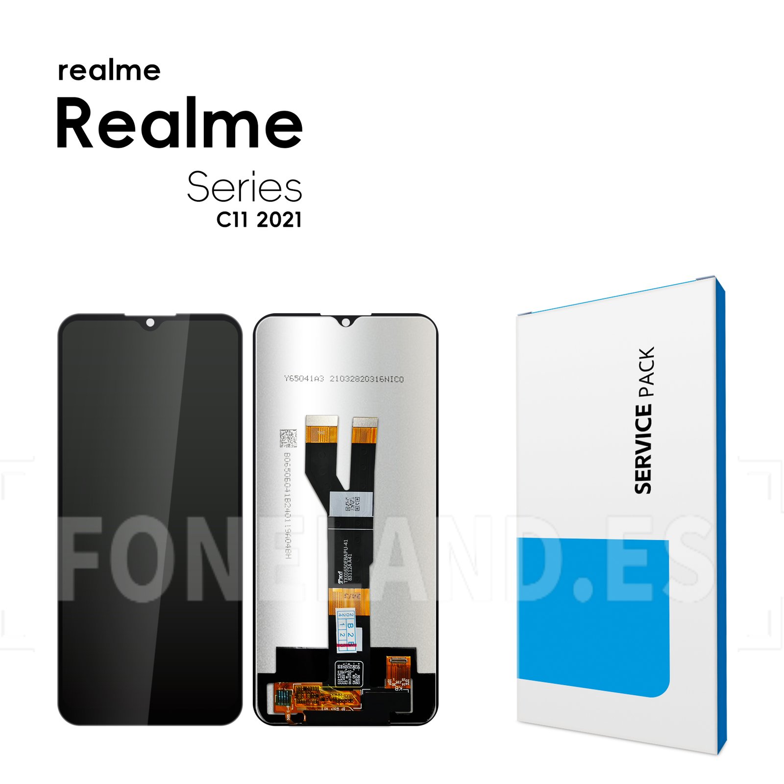 Pantalla OPPO Realme C11/C20/C21 2021 RMX3201 RMX3063 RMX3231 Negra Completa LCD + Táctil SERVICE PACK