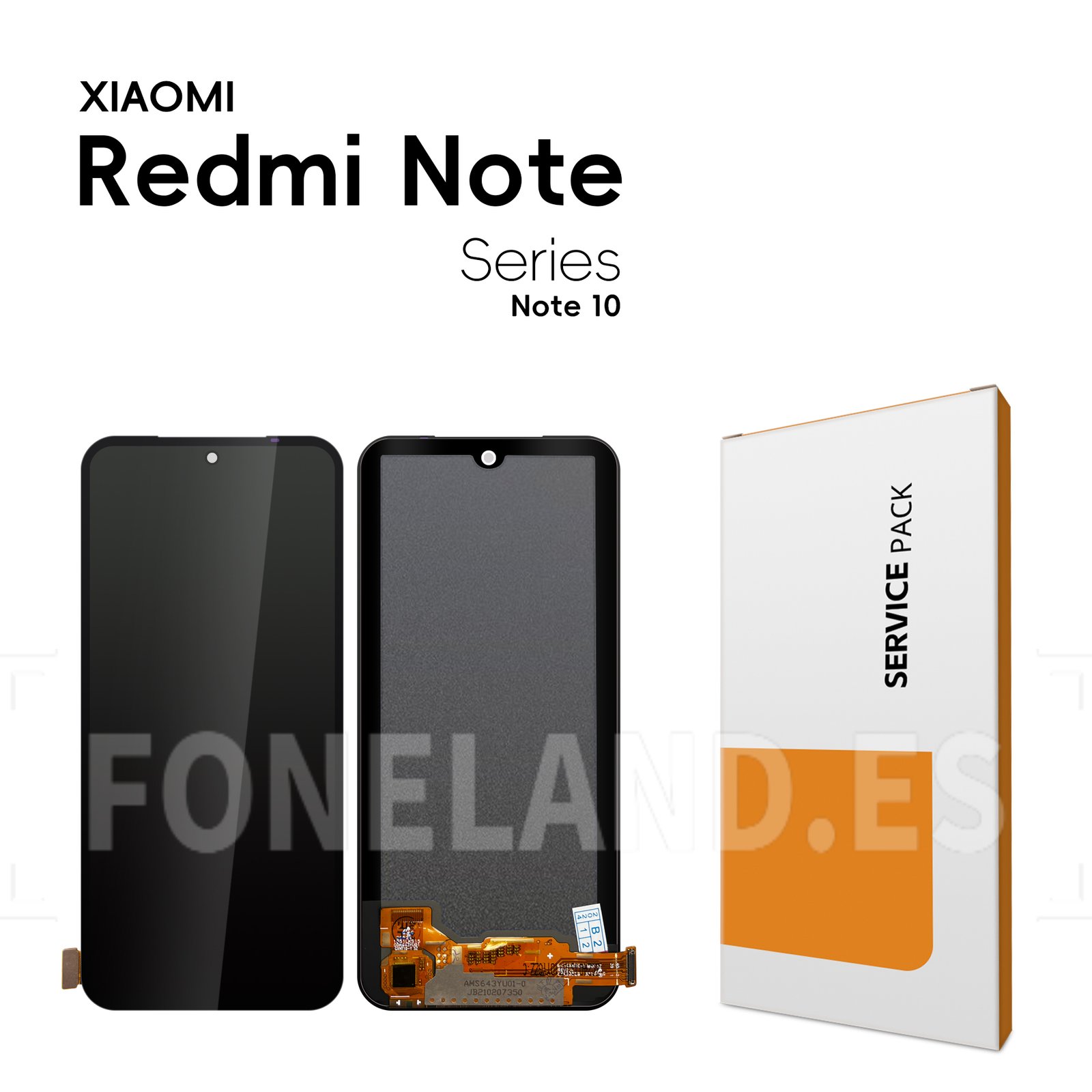 Pantalla «OLED COG» Xiaomi Redmi Note 10 4G/Xiaomi Redmi Note 10S/Poco M5s 2022 Negra Completa LCD + Táctil SERVICE PACK *BORDE MAS ANCHO