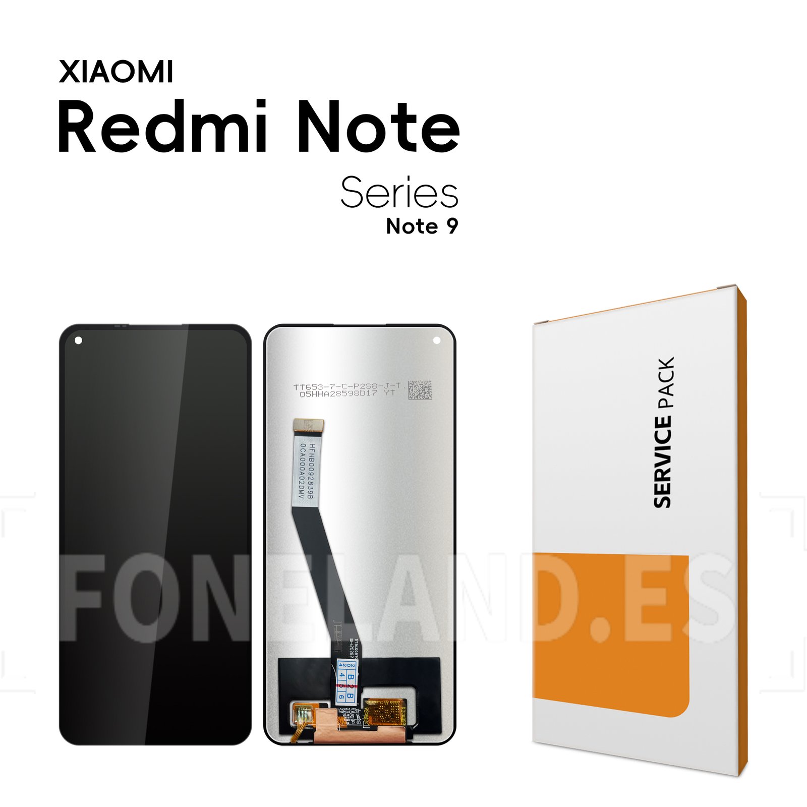 Pantalla Xiaomi Redmi Note 9/Xiaomi Redmi 10X 4G 2020 (M2003J15SC, M2003J15SG, M2003J15SS) Negra sin marco Completa LCD + Táctil SERVICE PACK
