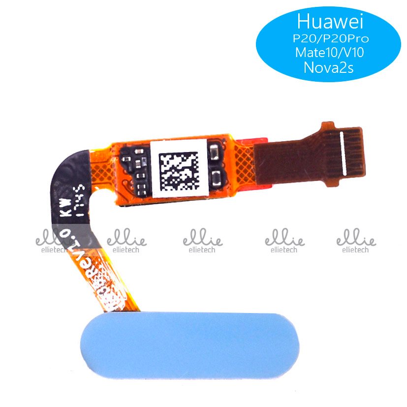 Flex de Home Botón con Lector de huella para Huawei P20/P20 Pro/Mate 10/V10/Nova 2S - azul