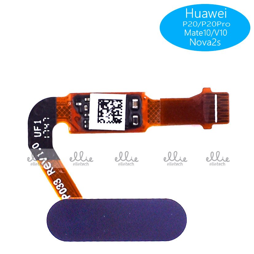 Flex de Home Botón con Lector de huella para Huawei P20/P20 Pro/Mate 10/V10/Nova 2S - azul oscuro