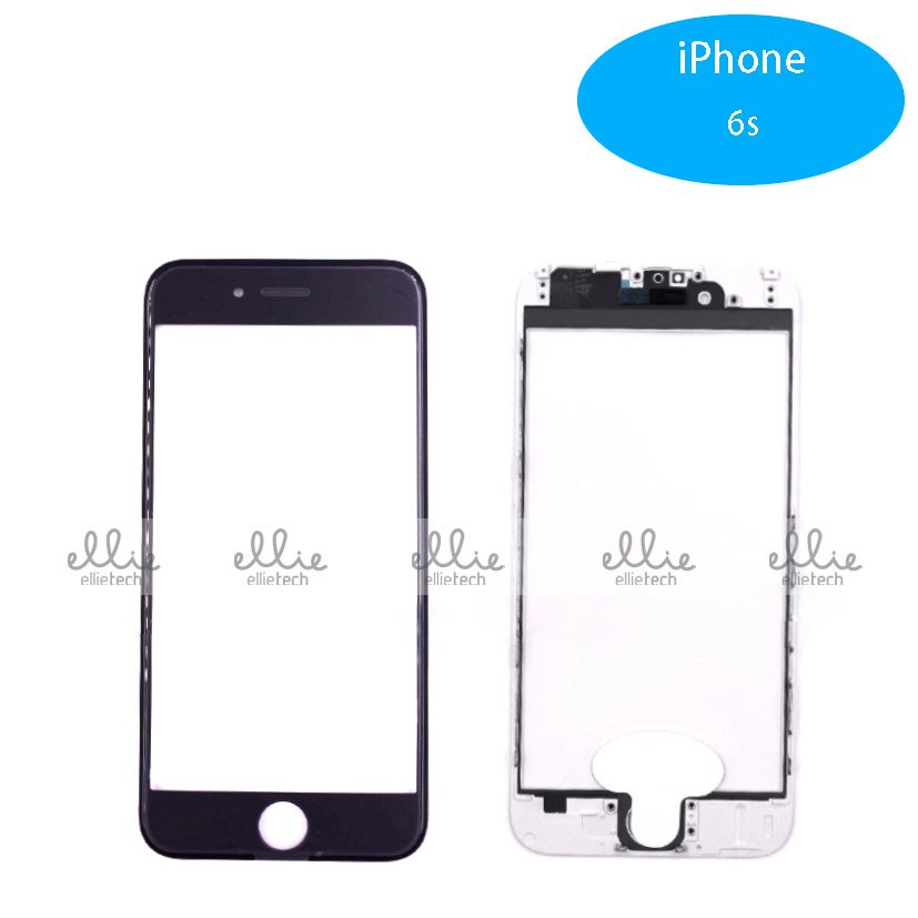 Pantalla Cristal + Marco Lateral con Pegamento para iPhone 6S - negro