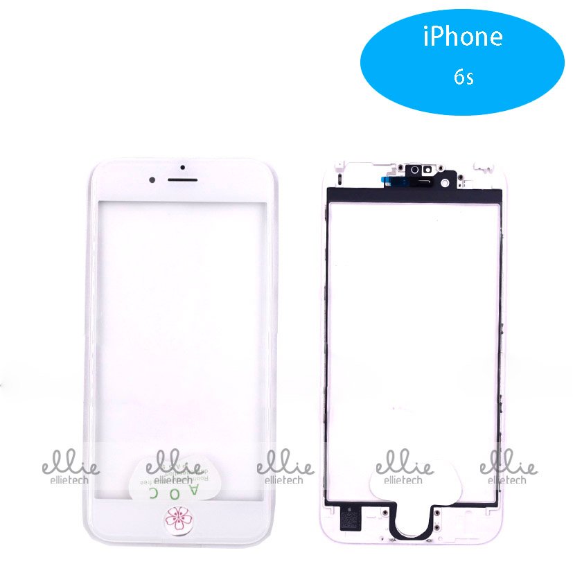 Pantalla Cristal + Marco Lateral con Pegamento para iPhone 6S - blanco