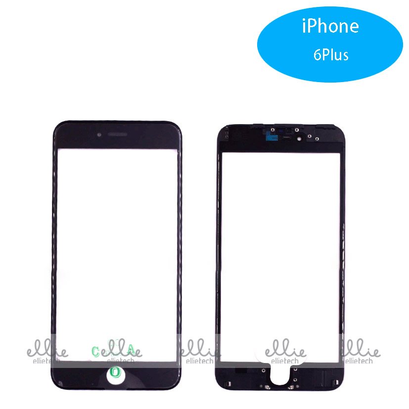 Pantalla Cristal + Marco Lateral con Pegamento para iPhone 6 Plus Negro Original