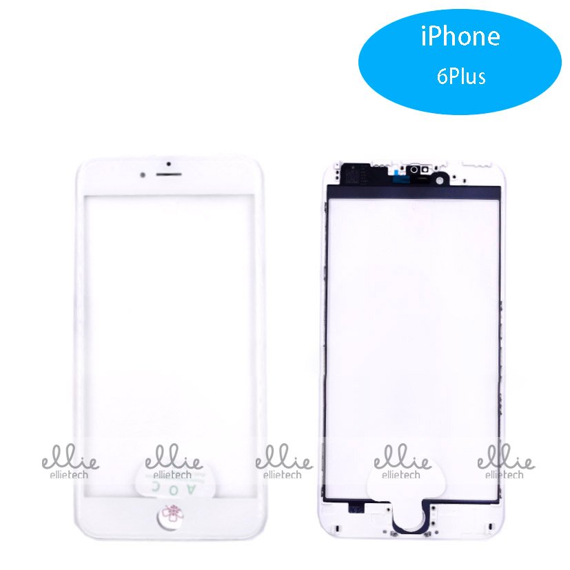 Pantalla Cristal + Marco Lateral con Pegamento para iPhone 6 Plus Blanco Original