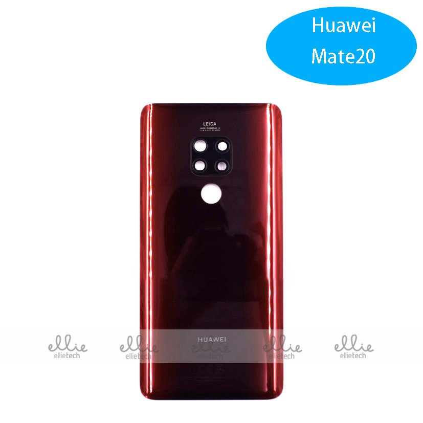 Tapa trasera con lente de cristal para Huawei Mate 20 - rojo