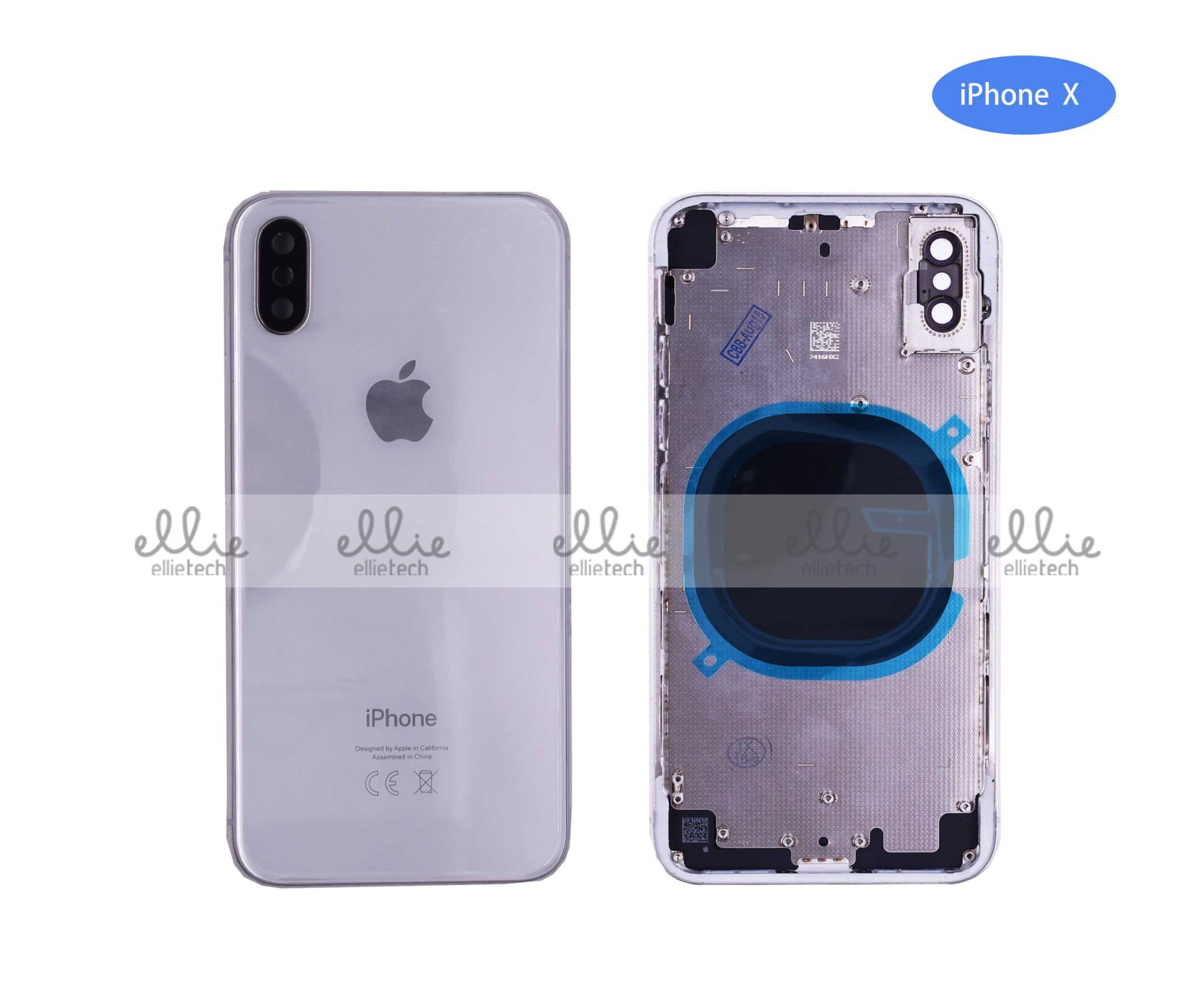 Tapa Chasis Con Bandeja iPhone X Blanca Sin Recambios