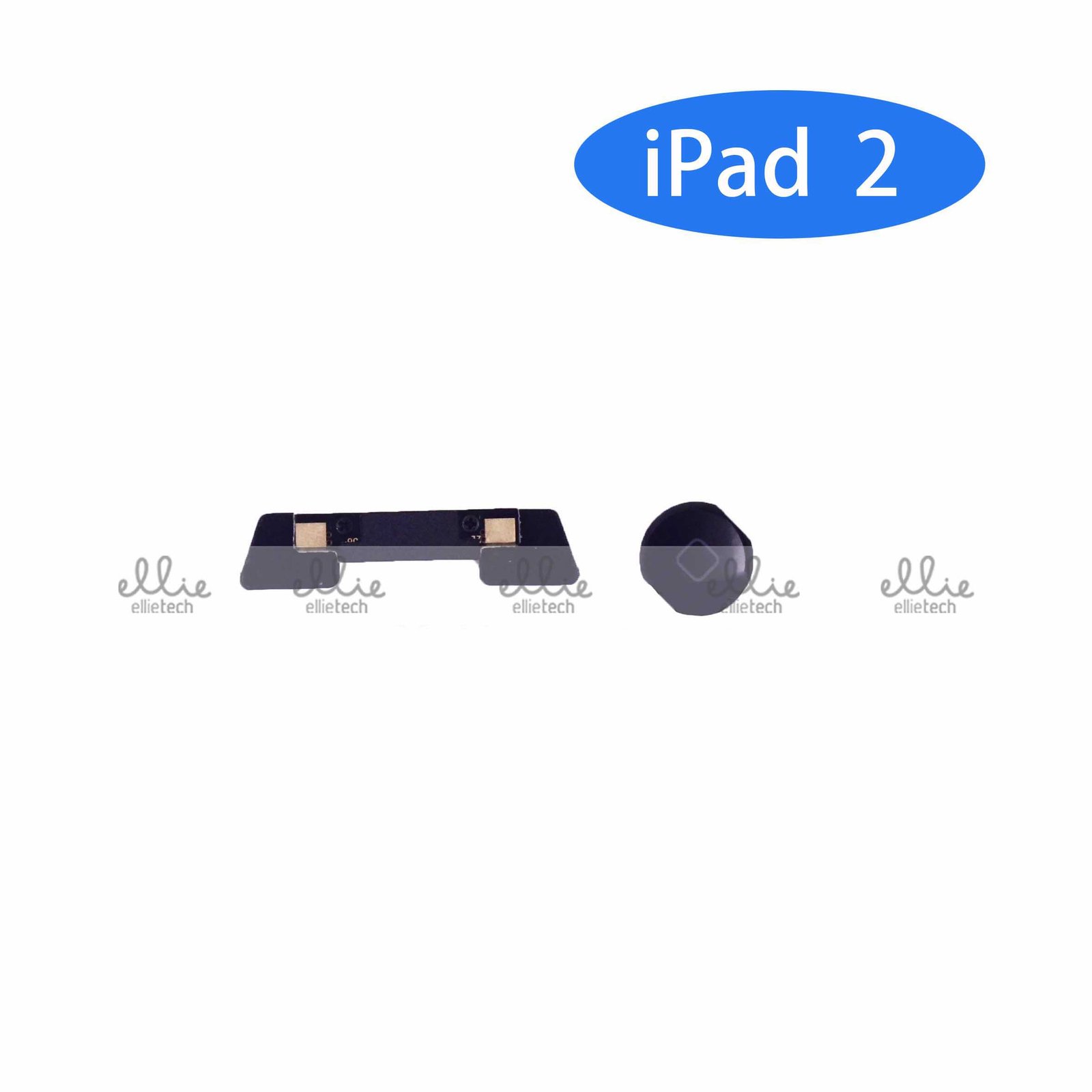 Cable flex de Home para iPad 2 A1395 A1396 - A1397 - negro