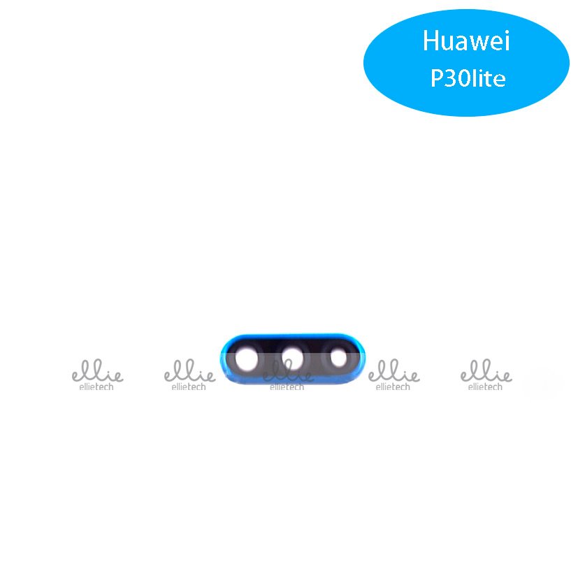Lente de cristal de cámara + Marco para Huawei P30 Lite - azul