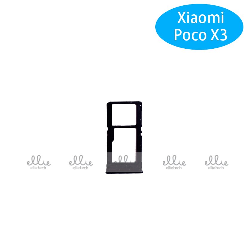 Bandeja de SIM para Xiaomi Poco X X3/3 NFC - negro