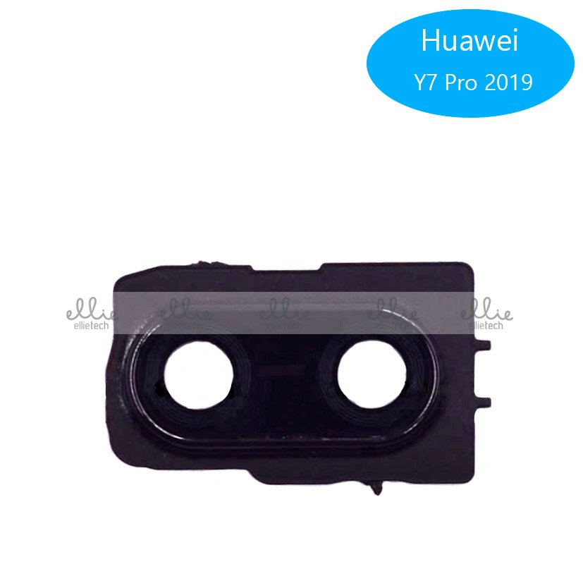 Lente de cristal de cámara + Marco para Huawei Y7 Pro 2019 - negro