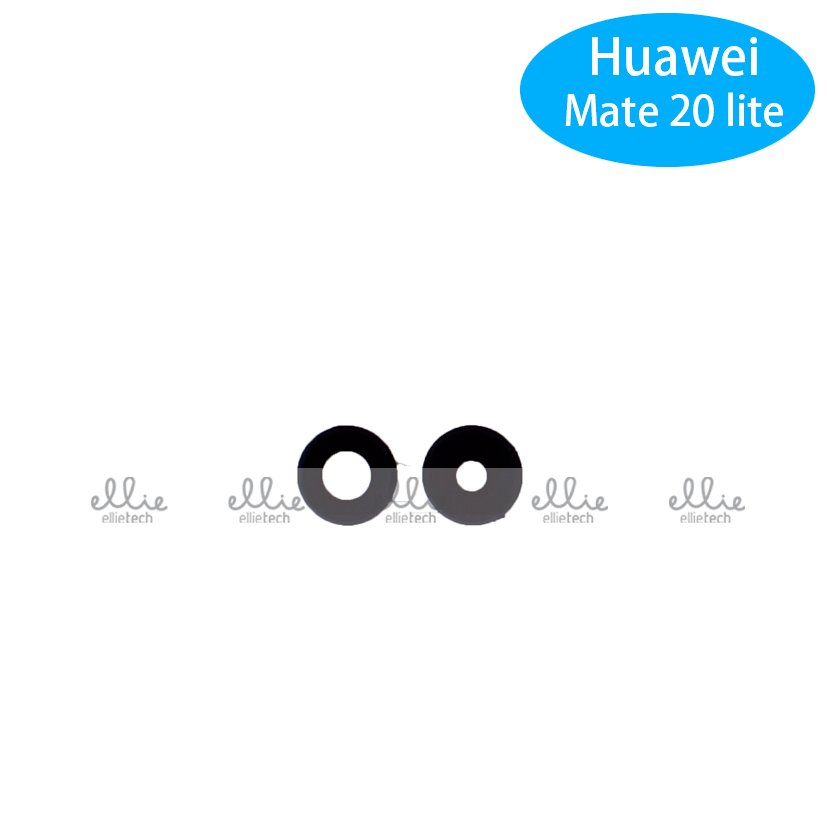 Lente de cristal de cámara con marco para Huawei Mate 20 Lite - negro