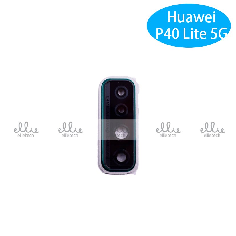 Lente de cristal de cámara con marco para Huawei P40 Lite 5G/Nova 7SE Verde Cámara