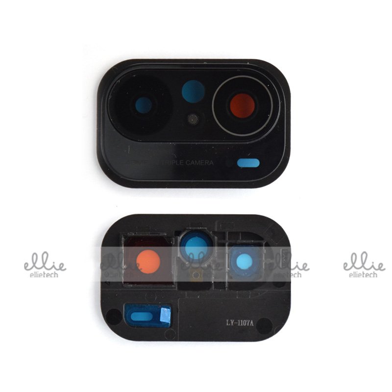 Lente de cristal de cámara + Marco para Xiaomi Mi 11I 5G/Xiaomi Poco F3 5G - negro