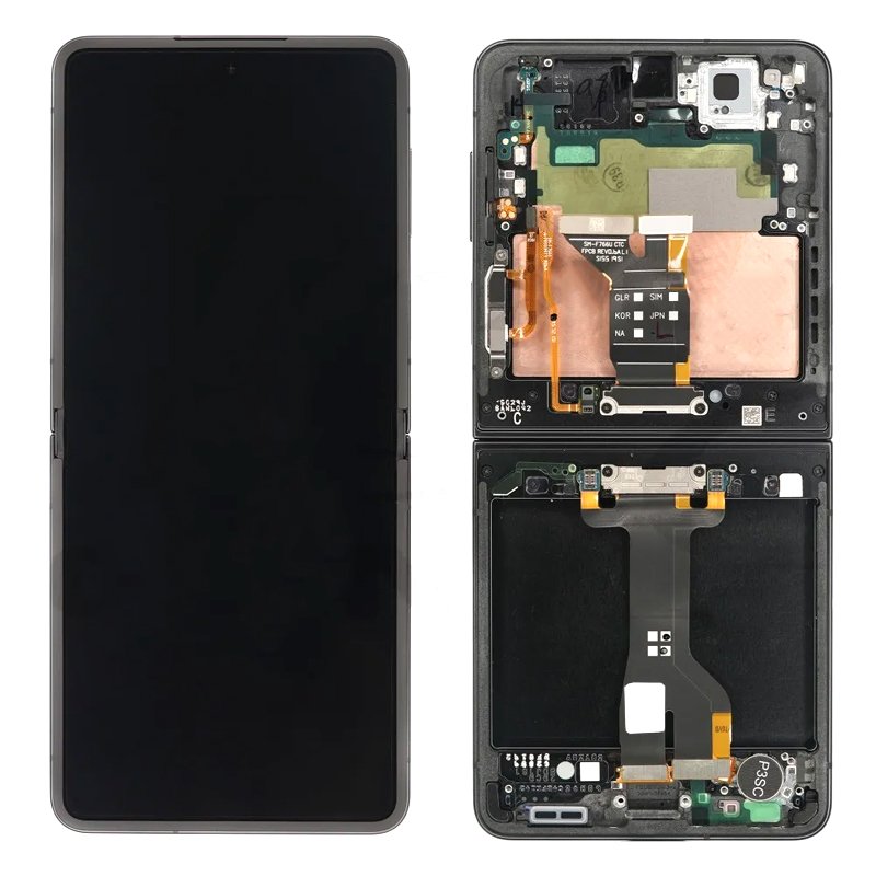 Pantalla Interior Samsung Galaxy Z FLIP 7 5G SM-F766 Negra con marco Original Completa SERVICE PACK
