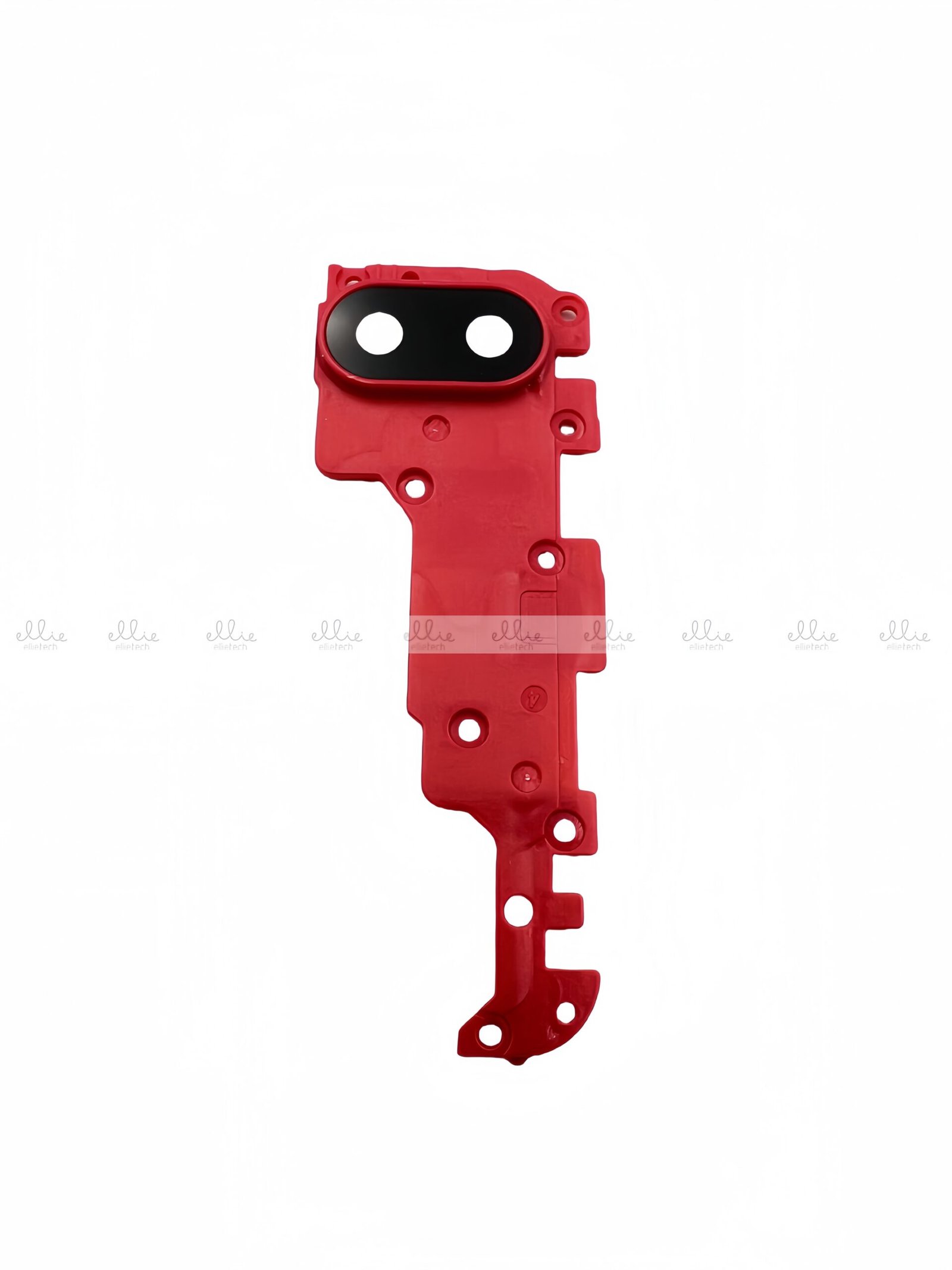 Lente de cristal de cámara con marco para Samsung Galaxy A10S - A107F - rojo