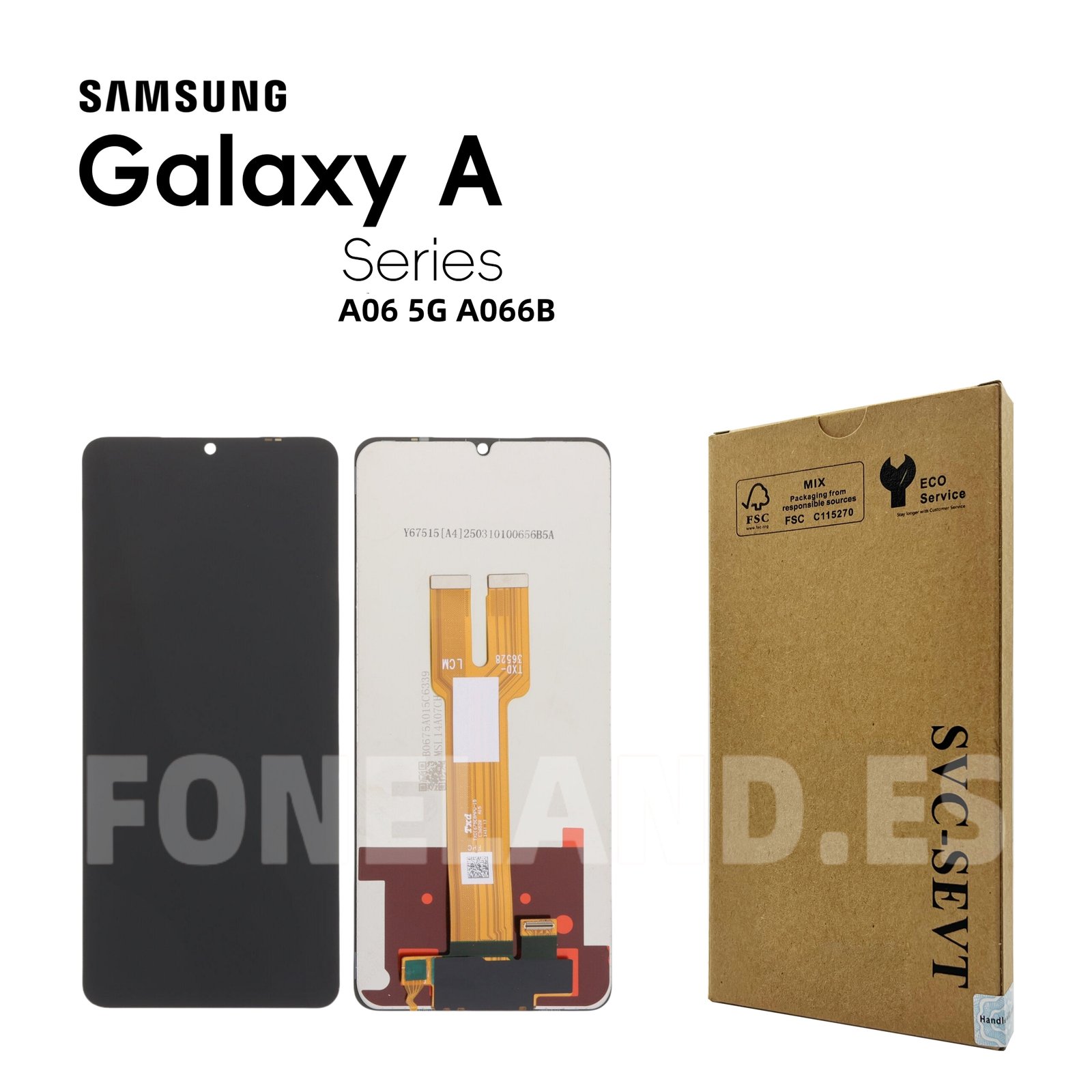 Pantalla Samsung Galaxy A06 5G A066B Negro LCD + Táctil SERVICE PACK