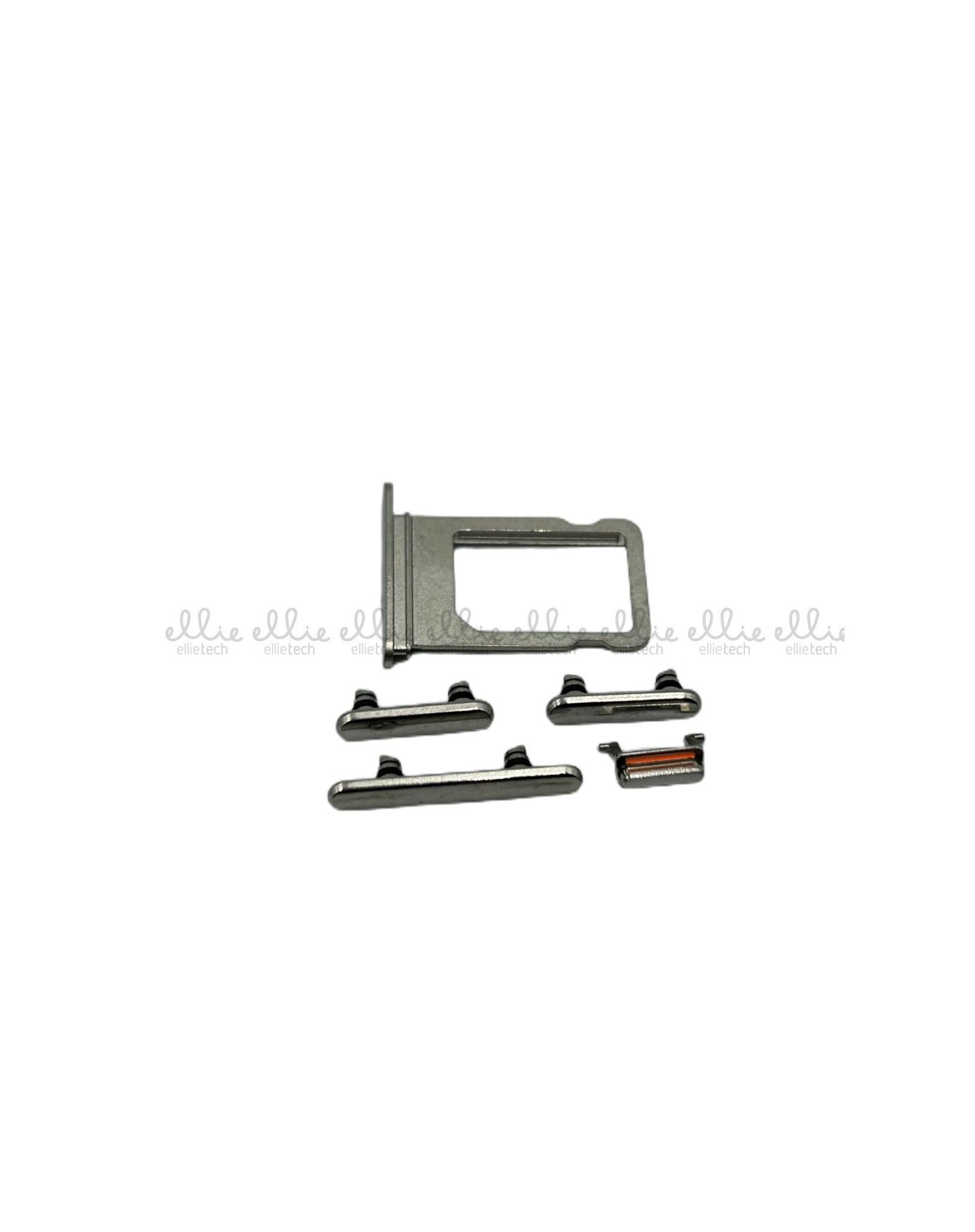 Set de Botones Lateral + Bandeja de SIM para iPhone XS - blanco
