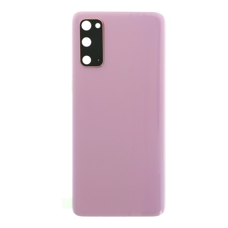 Cubierta de bateria Trasera para SM - S20 G980 Rosa con lente Tapa Calidad Premium