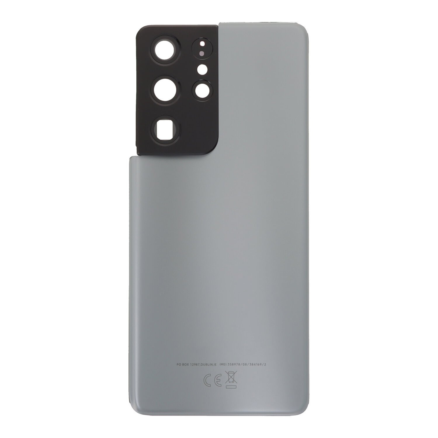 Cubierta de bateria Trasera SM - S21 Ultra 5G G998B Gris con lente Tapa Calidad Premium Cubierta de bateria Trasera SM - S21 Ultra 5G G998B Gris con lente Tapa Calidad Premium