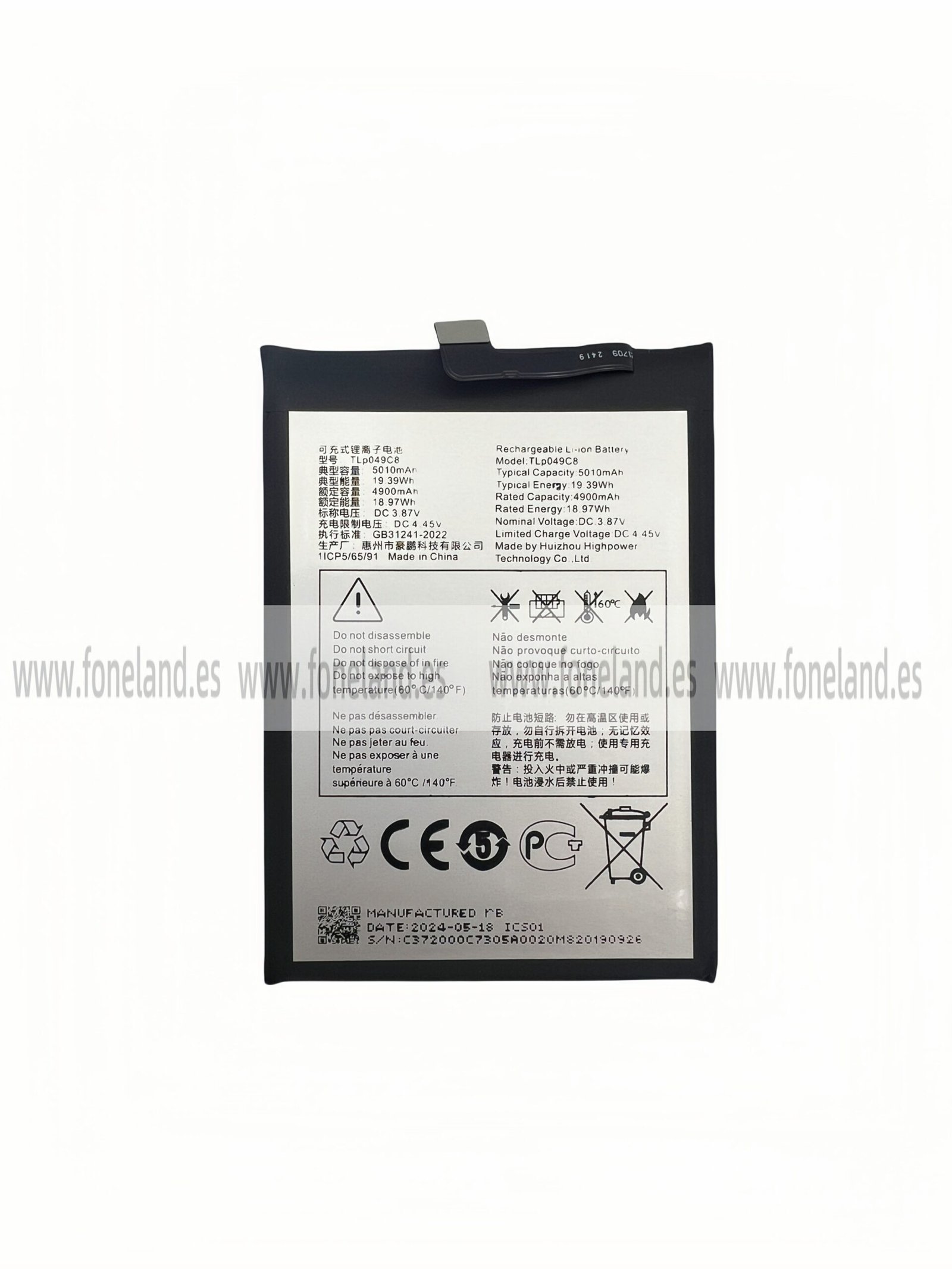 Batería TCL 40SE (TLp049C8)