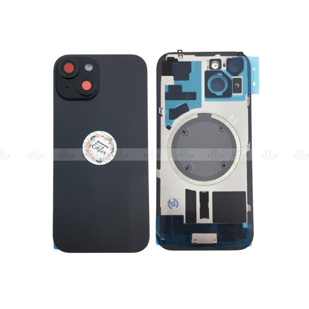Tapa trasera Cristal para iPhone 15 Negro Premium Quality