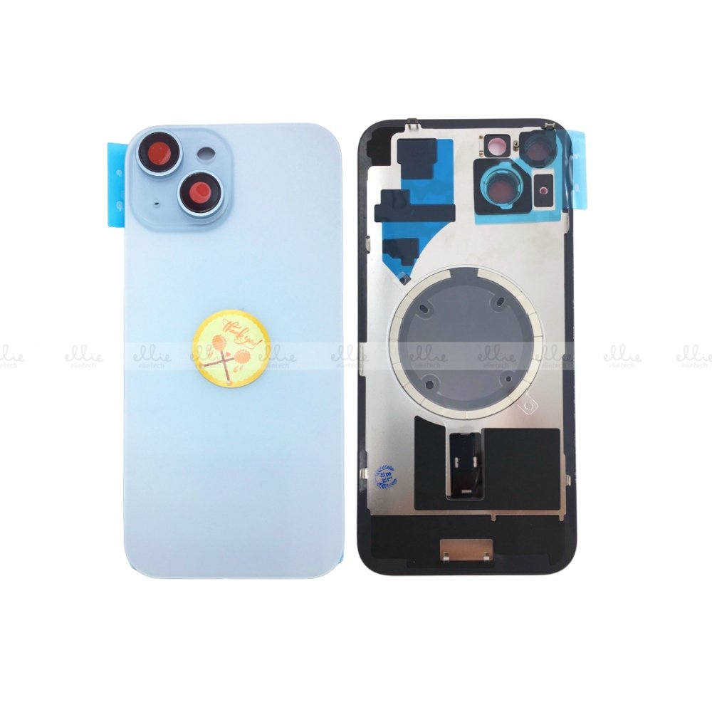 Tapa trasera Cristal para iPhone 15 Plus Azul Premium Quality