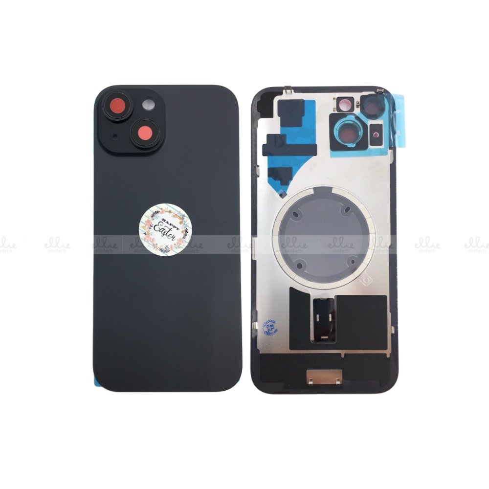 Tapa trasera Cristal para iPhone 15 Plus Negro Premium Quality