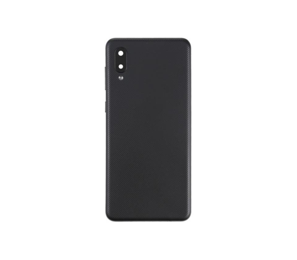 Tapa trasera Samsung Galaxy A02 A022F Negro con Lente