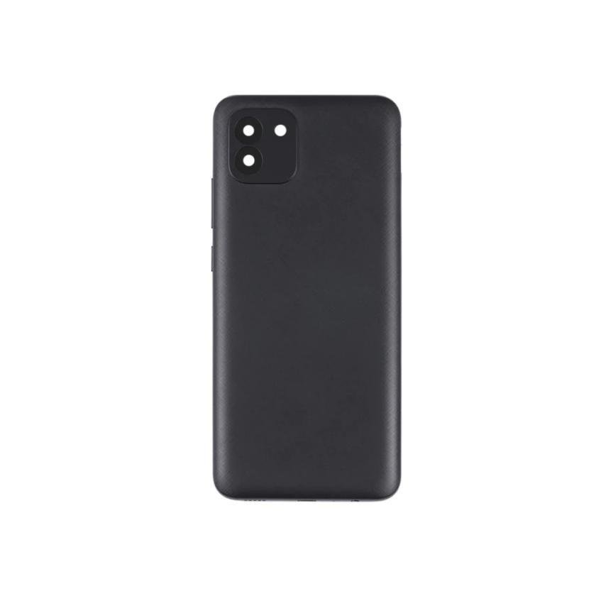 Tapa trasera Samsung Galaxy A03 A035G Negra con Lente
