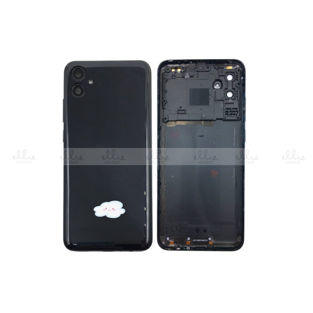 Tapa trasera Samsung Galaxy A04E A042F Negra con Lente