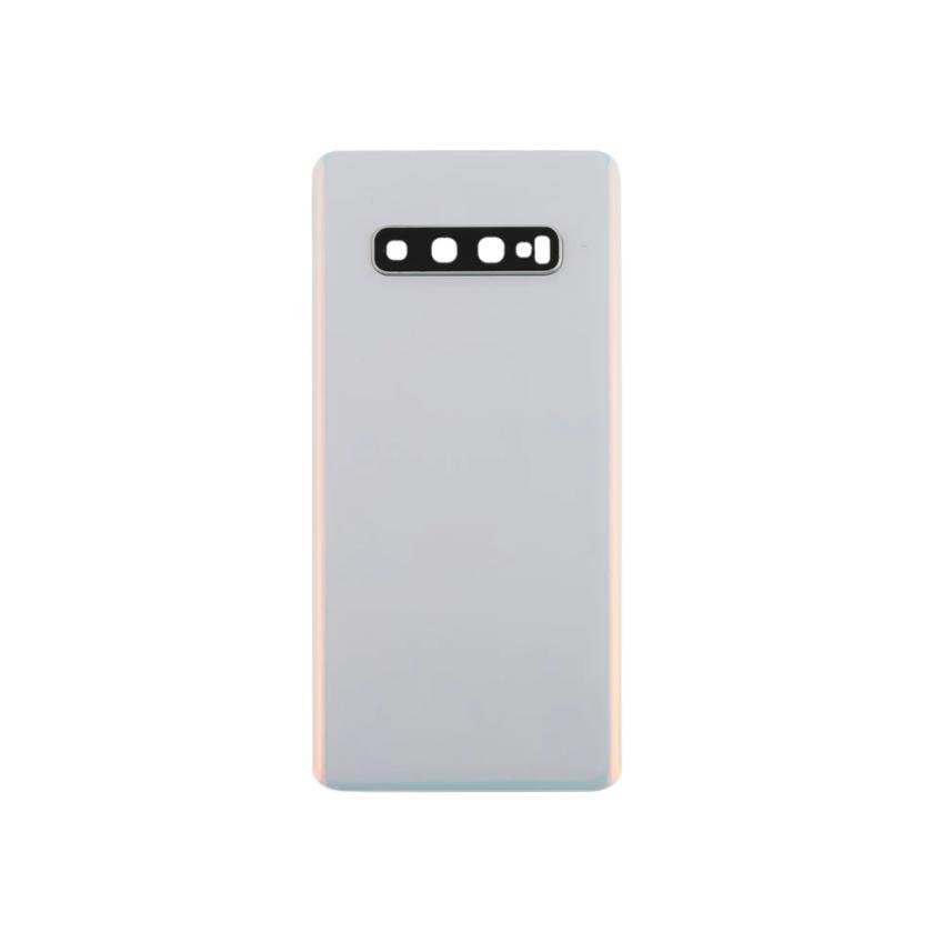Tapa trasera Samsung SM-G975 Samsung Galaxy S10 Plus Blanco con Lente Tapa trasera Samsung SM-G975 Samsung Galaxy S10 Plus Blanco con Lente