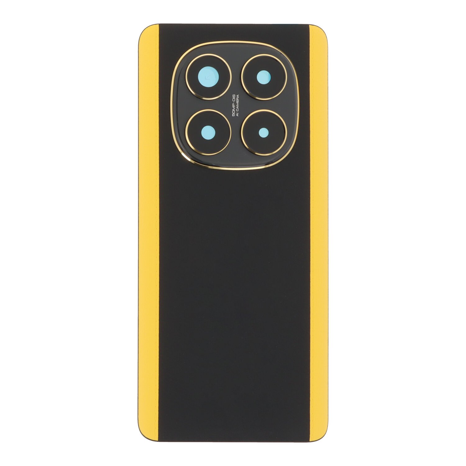 Tapa trasera para Xiaomi Poco X7 Negro y Amarillo con Lente EXCELLENT
