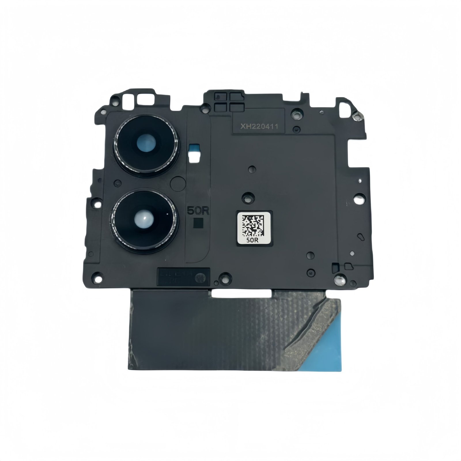 Tapa de placa base + Lente cristal de Cámara con marco para Xiaomi Redmi 10 5G - gris