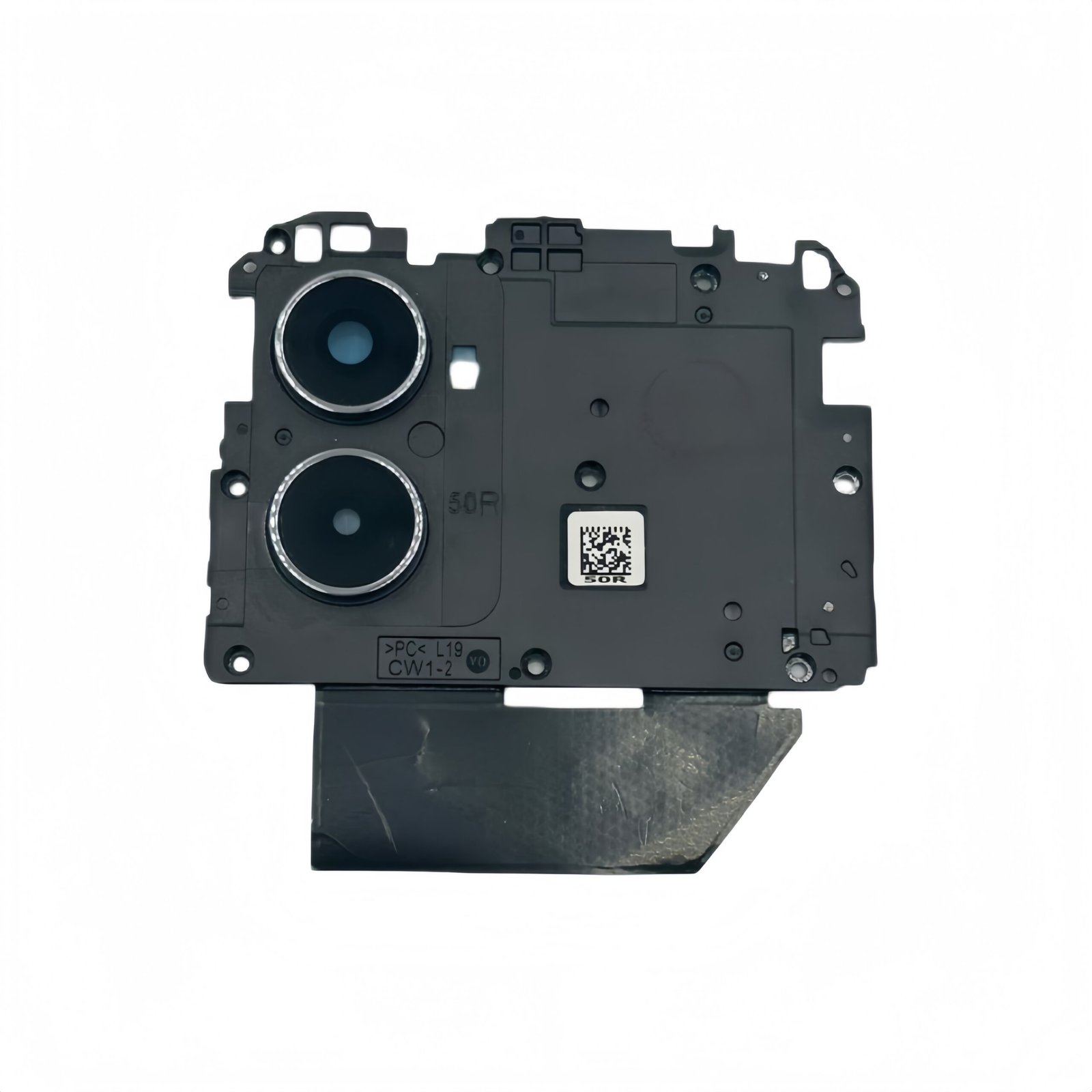 Tapa de placa base + Lente cristal de Cámara con marco para Xiaomi Redmi 10 5G Plata