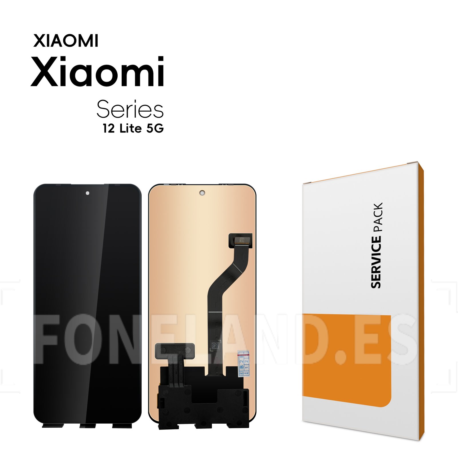 Pantalla Xiaomi Mi 12 Lite Negra sin marco Completa LCD + Táctil