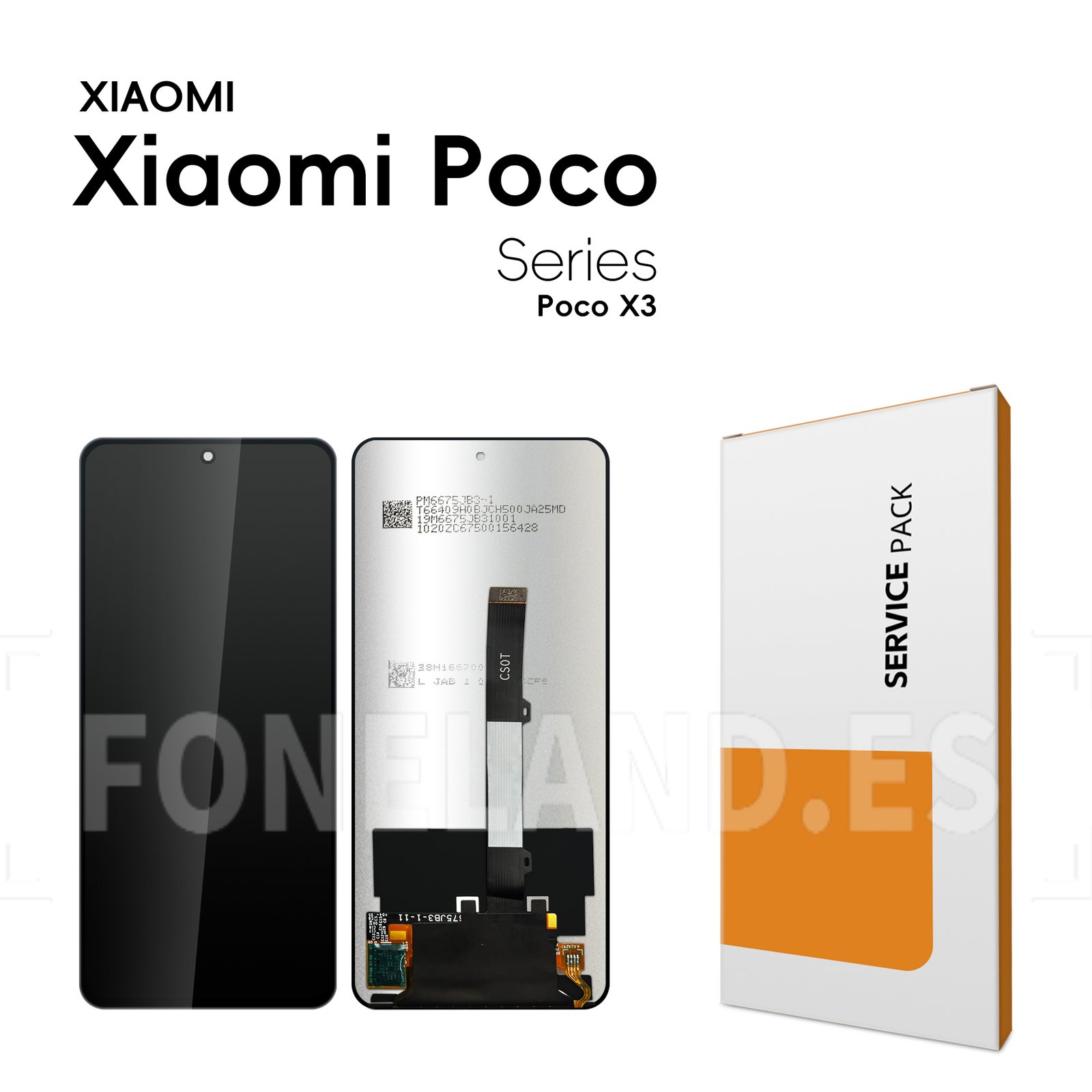 Pantalla Xiaomi Poco X3/X3 Pro/X3 NFC/Xiaomi Redmi Note 9 Pro 5G/Xiaomi Mi 10T Lite 5G/10i 5G Negra sin marco Completa LCD + Táctil SERVICE PACK