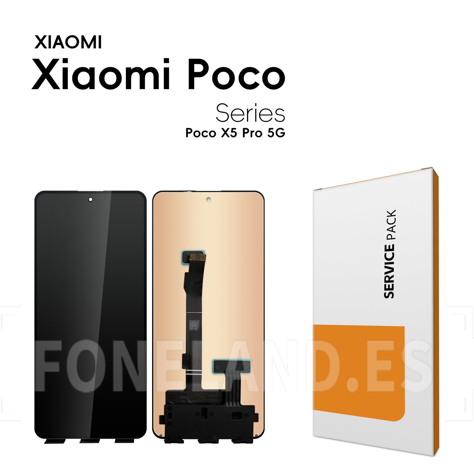 Pantalla Xiaomi Poco X5 Pro 5G(22101320G, 22101320I)/Xiaomi Redmi Note 12 Pro 5G (22101316C, 22101316I, 23013RK75C, 22101316G)/12 Pro Plus 5G (22101316UCP, 22101316UG) sin marco LCD + Táctil Completo SERVICE PACK