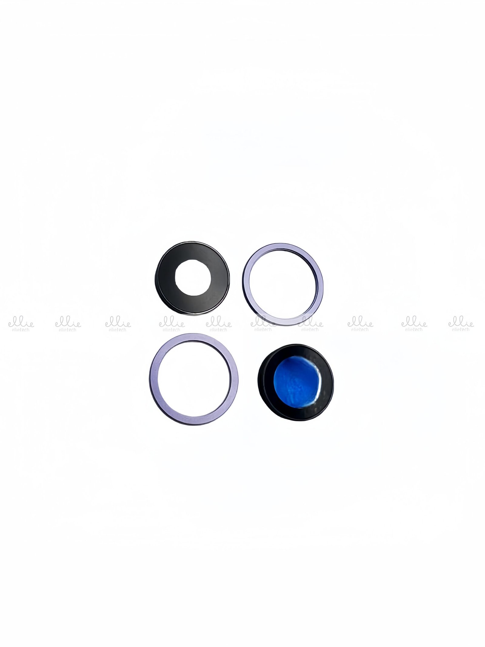 Lente de cristal de cámara con marco para iPhone 11 Lila Cámara