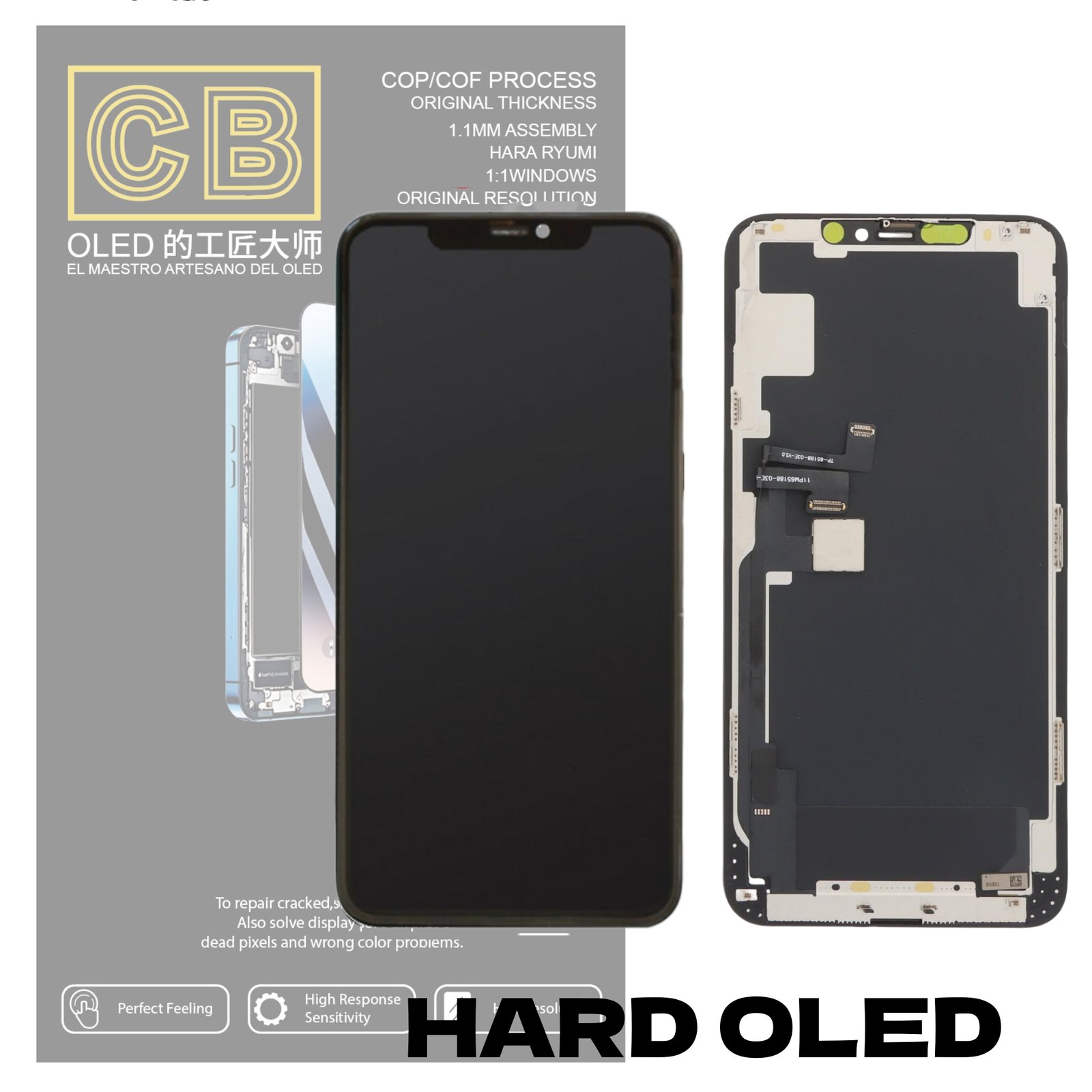 Pantalla "CB HARD OLED " iPhone 11 Pro Max Control IC Reemplazable LCD + Táctil Completo