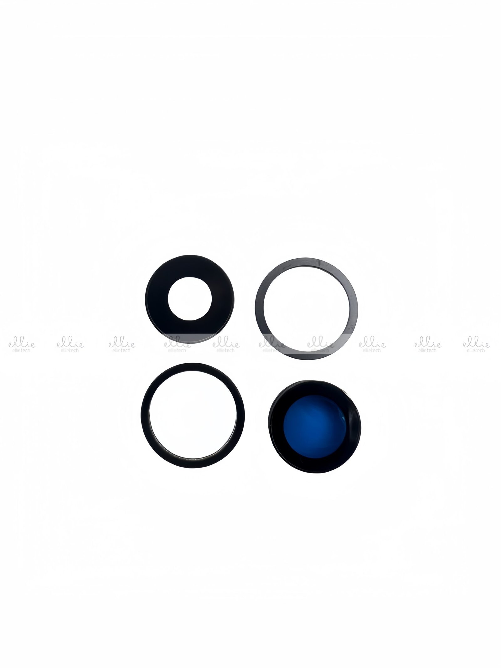 Lente de cristal de cámara con marco para iPhone 11 Negro Cámara