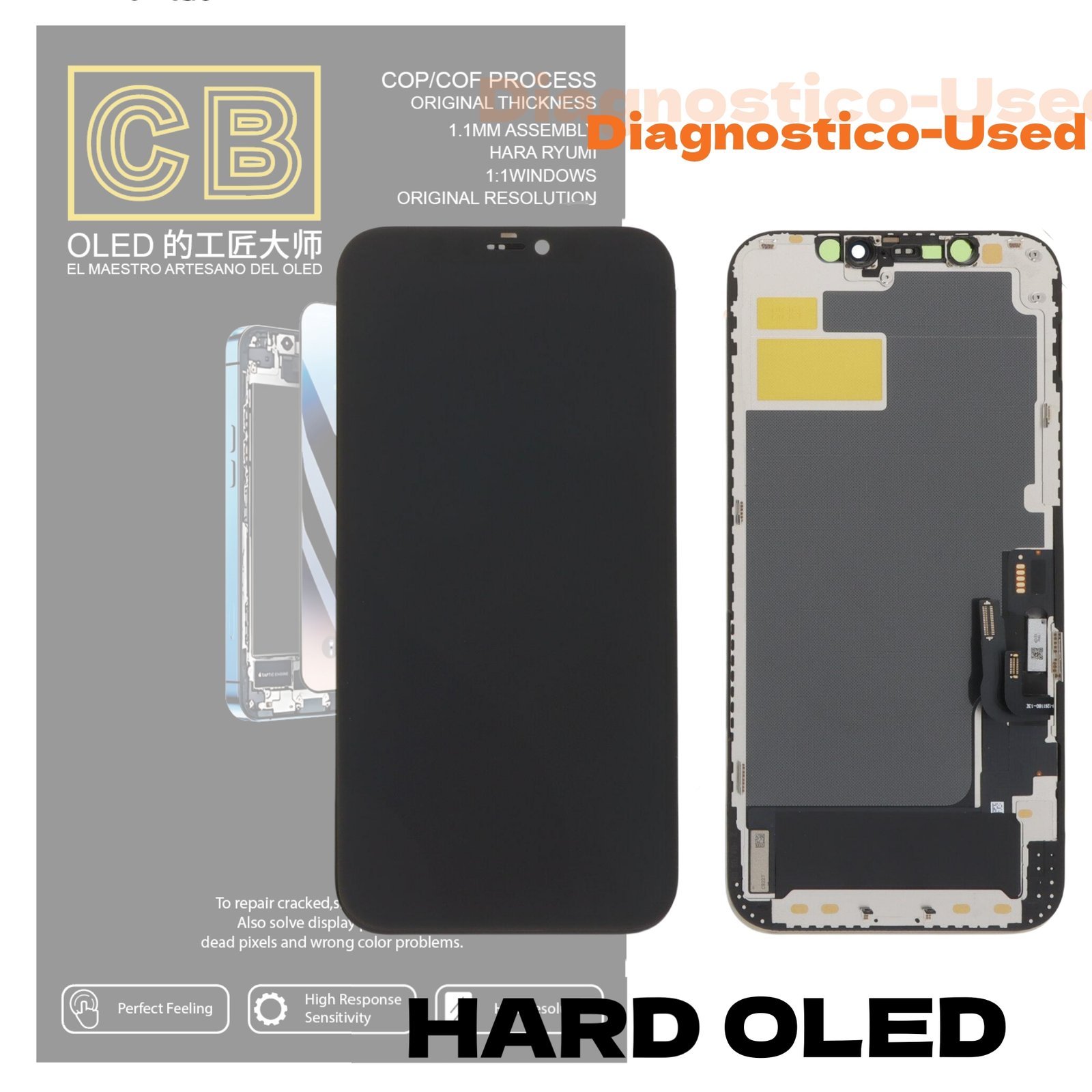 Pantalla "CB HARD OLED Diagnostico-Used" iPhone 12/iPhone 12 Pro LCD + Táctil Completo