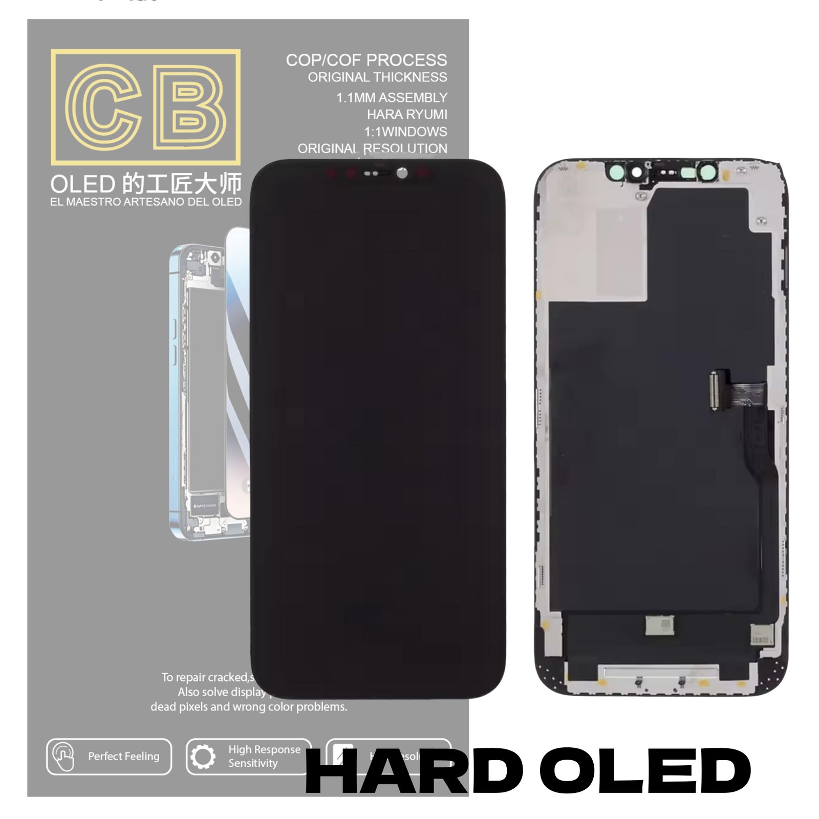 Pantalla "CB HARD OLED " iPhone 12 Pro Max control IC Reemplazable LCD + Táctil Completo