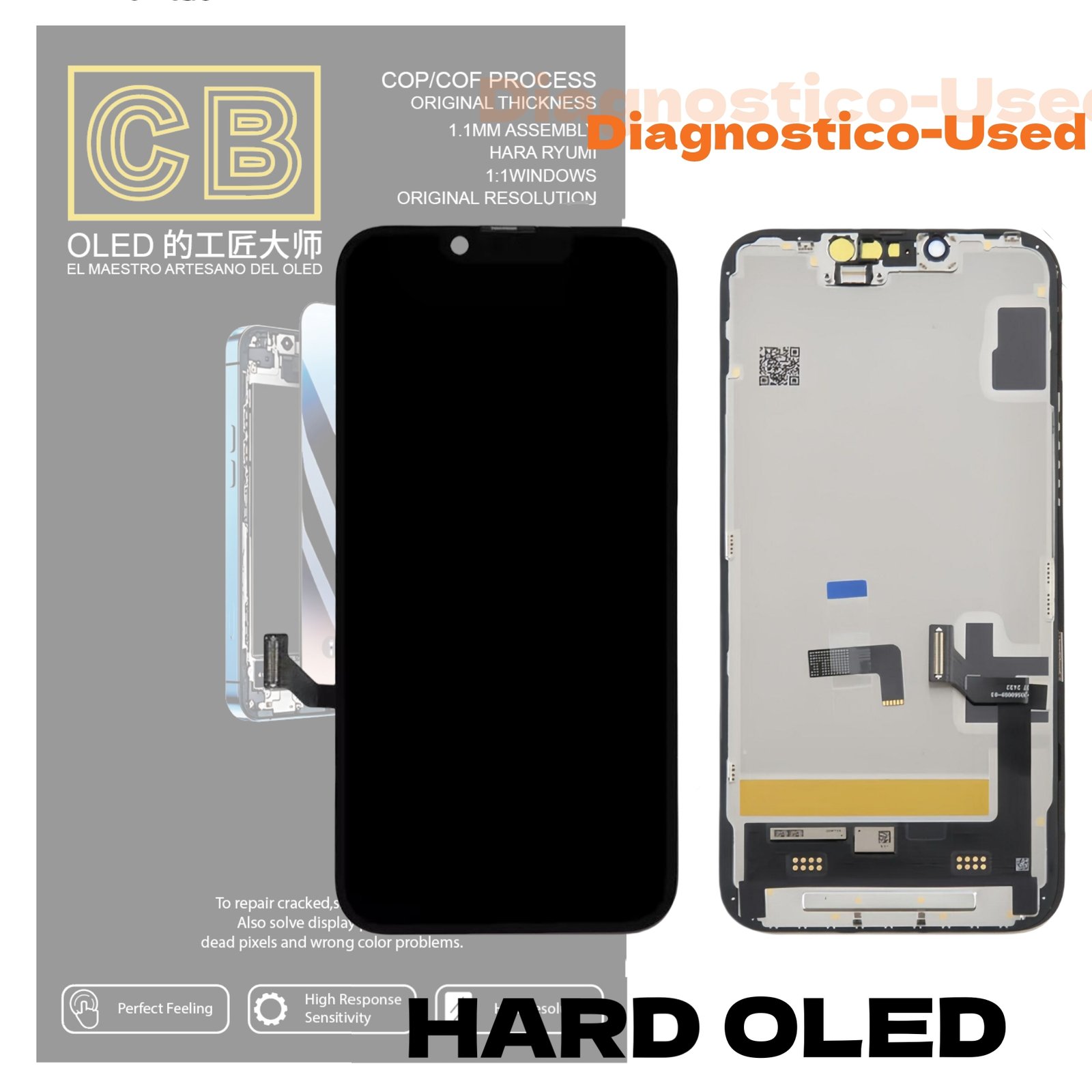Pantalla "CB HARD OLED Diagnostico-Used" iPhone 14 LCD + Táctil Completo